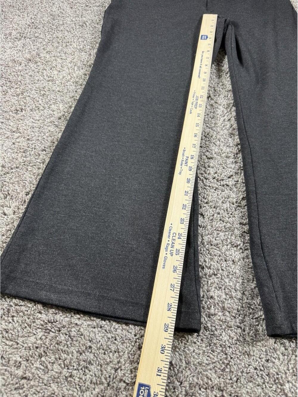 CAbi Womens Dress Pants Trousers Wide Leg Flat Front Dark Gray Size 14 - Picture 9 of 9